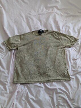 Nina Charles Kasper Tan Silk Knit Tee L/G